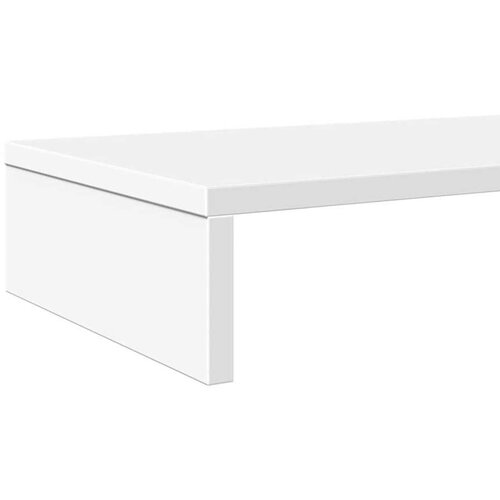 VidaXL Stalak za monitor bijeli 100 x 27 x 10 cm od konstruiranog drva Slike