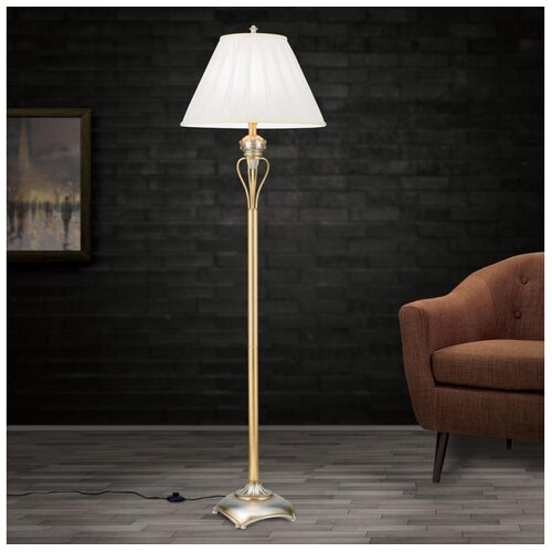 Orion Stl 12-1097/1 - Stojeća lampa TIZIA 1xE27/60W/230V bela/zlatna/patina Cene