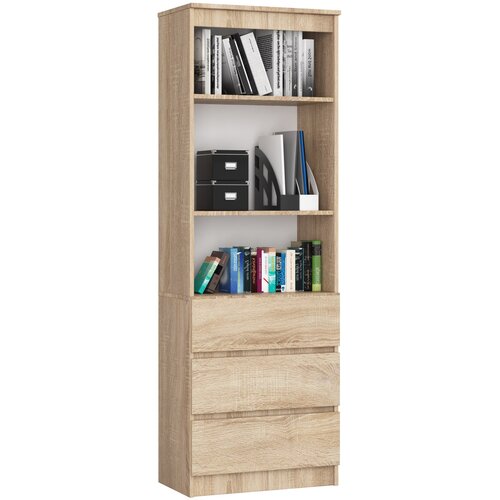 AKORD Regal, 3 Predali In 2 Polici, Hrast Sonoma, (5000332563) Slike