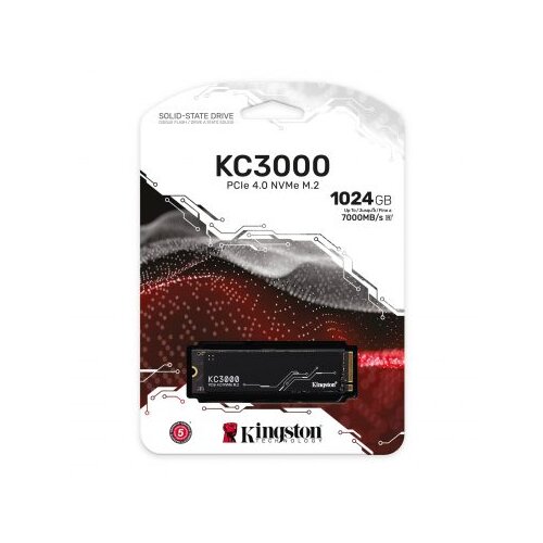 Kingston SSD 1TB KC3000M.2, NVMe PCIe Gen 4.0R/W : 7000/6000MB/s Slike