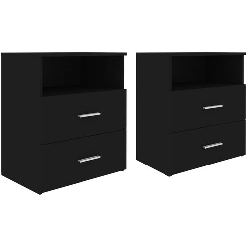 Maison Chic Dvo delni komplet Nočne omarice - Nočne mize črna 50x32x60 cm, (21687351) Slike