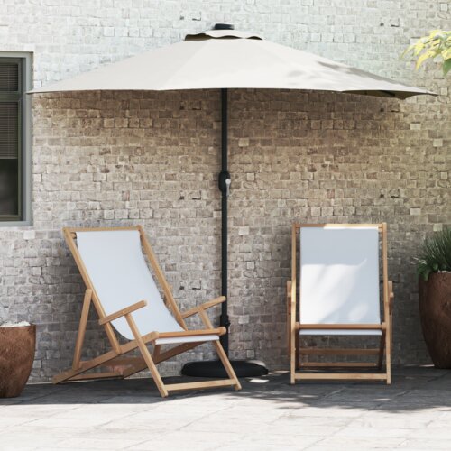 VidaXL Polu suncobran s aluminijskim stubom Bež 294 cm Slike