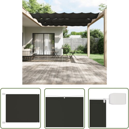  The Living Store Vertikalna markiza antracit 140x360 cm tkanina oxford - Vertikalna Markiza, (21742645) Slike