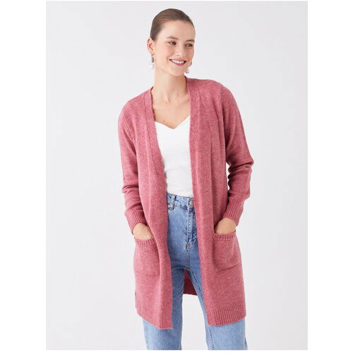 LC Waikiki Shawl Collar Plain Long Sleeve Women's Knitwear Cardigan Cene