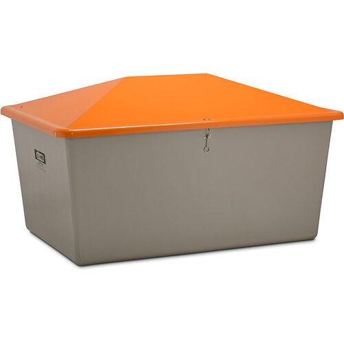 Cemo Posoda za posipni material iz umetne mase s steklenimi vlakni, prostornina 2200 l, brez odprtine za odvzemanje, siva posoda Cene