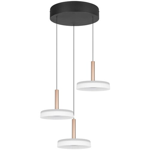  Črno-bela in zlata LED zatemnitvena viseča svetilka s steklenim senčilom ø 35 cm Celeste – Cene