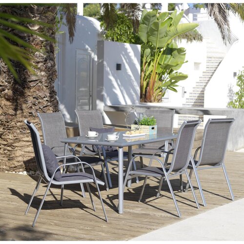 Ambia Garden STOL aluminij, jeklo srebrne barve, svetlo rjava Slike