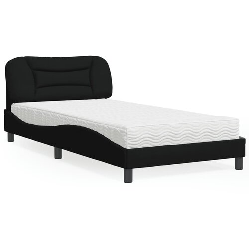 vidaXL Krevet s madracem crni 100 x 200 cm od tkanine Cijene