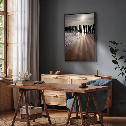  Slika - Light of Hope (1 Part) Vertical 40x60 U crnom drvenom okviru Slike