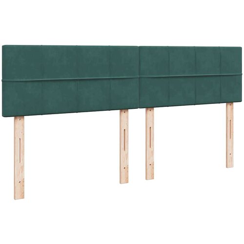 VidaXL okvir kreveta s madracima tamnozeleni 160x200cm bar&amp;scaron;unasti Slike