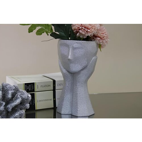 WALLXPERT decorative pot srebrna boja vaze CY0457 Slike