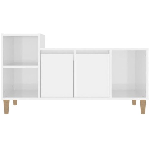  ormarić sjajni bijeli 100 x 35 x 55 cm od konstruiranog drva Slike