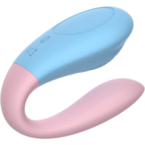 Mrow 03 - punjivi, vodootporni vibrator za par (plavo-ružičasti) Cijene