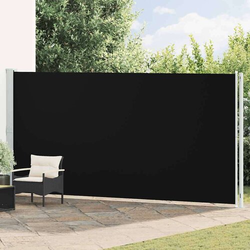 vidaXL Uvlačiva bočna tenda za terasu 200 x 600 cm crna Cijene