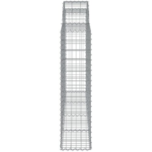  Lučne gabionske ko&amp;scaron;are 30kom 200x30x120/140cm pocinčano željezo Slike