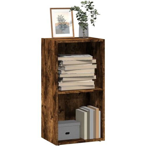 VidaXL Knjižna omara dimljeni hrast 40x30x77 cm inženirski les Slike