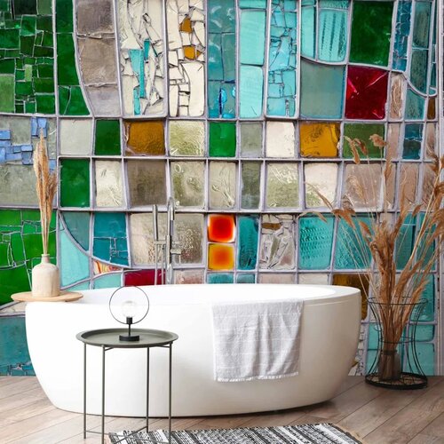  Foto tapeta - Sapphire Stained Glass 400x280 Vodootporna Slike