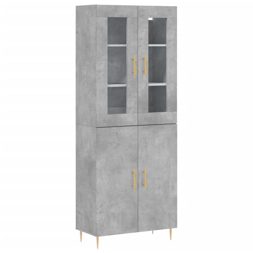 Maison Chic Visoka Komoda - Predalnik betonsko siva 69,5x34x180 cm inženirski les, (21720315) Cene