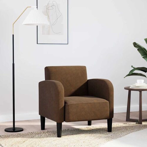 vidaXL Sofa fotelja s naslonima za ruke smeđa 54 cm umjetna koža Cijene