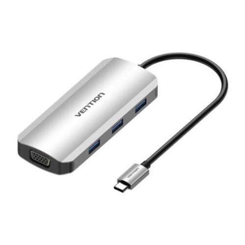 Vention toihb usb-c hdmi/vga/3xusb 3.0/pd 100w docking station Cene