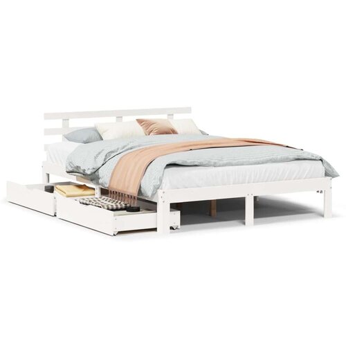  Okvir kreveta s ladicama bez madraca bijeli 140x200 cm Cijene