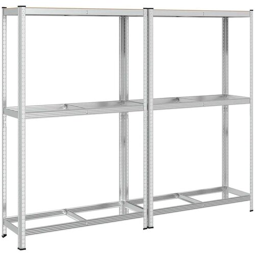 vidaXL 2-slojne police za gume 2 kom srebrne 110x40x180 cm čelik Cijene