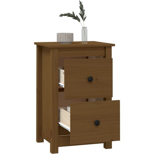 Maison Chic Noćni ormarić boja meda 40x35x61,5 cm od masivne borovine Slike