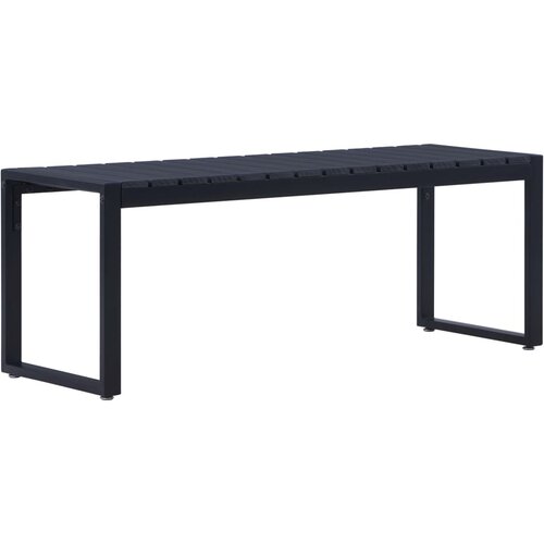 VidaXL Vrtna klop 120,5 cm PS plo&amp;scaron;ča črna Slike