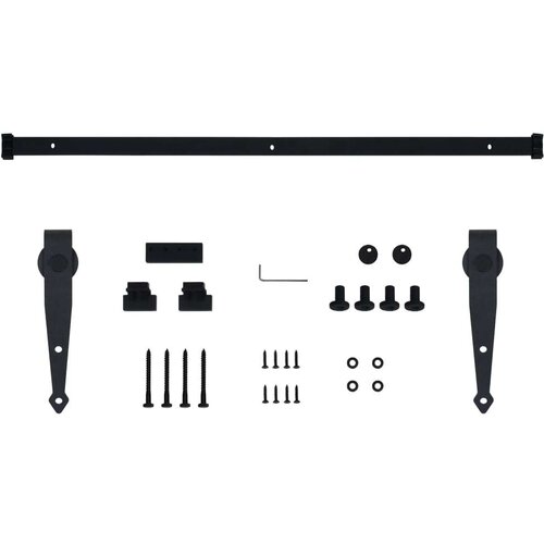VidaXL Mini pribor za klizna vrata staje od ugljičnog čelika 152 cm Slike