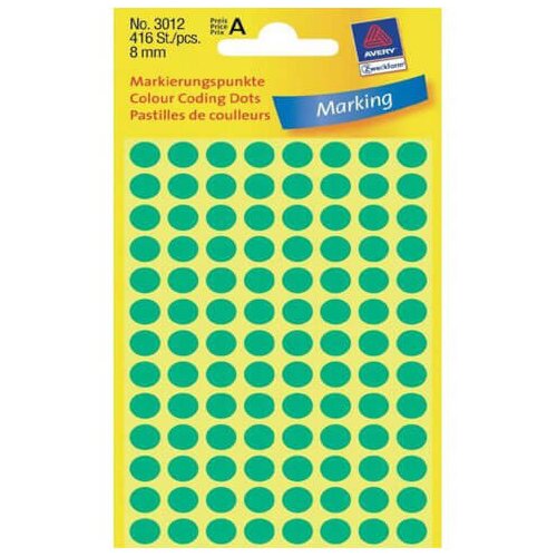  Etikete (označevalne točke) Zweckform 3012, premer 8 mm, zelene Slike