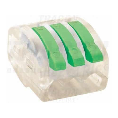 Tracon hitra sponka brez vijakov odpiralna 0,75-4mm2 32A 400VAC trojna prozorna Cene