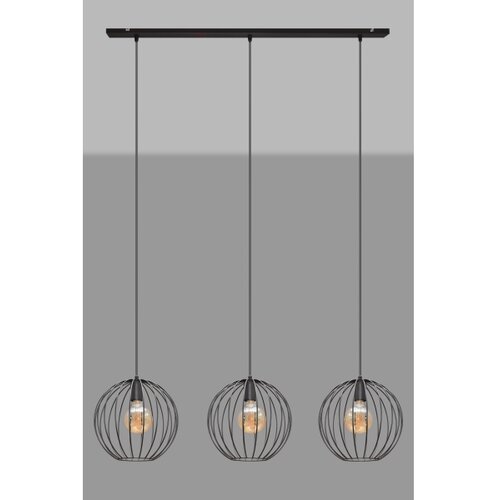  Luster na sajli MERCURE 3xE27/15W/230V crni Slike