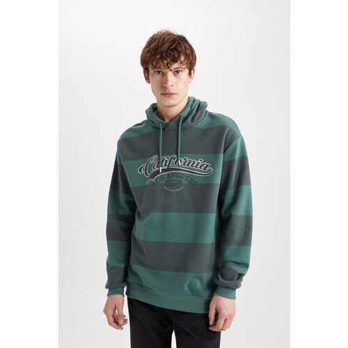 Defacto Regular Fit Hooded Printed Sweatshirt Cene