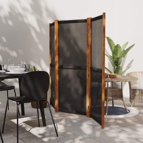 vidaXL Sobna pregrada s 3 panela crna 210 x 180 cm Cijene