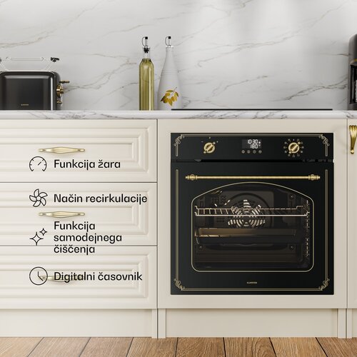 Klarstein Victoria piro-pećnica | električna pećnica s funkcijom pirolize | 3150 W | 76 l | 60 cm Slike