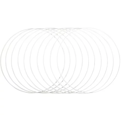 RAYHER Kovinski obroči, 30 cm, beli, set 10, (20634002)