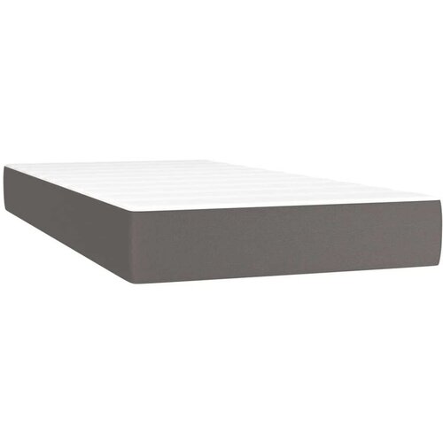 vidaXL Krevet s oprugama i madracem sivi 100x200 cm od umjetne kože Cene
