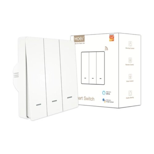 Moes® SMART ZIGBEE PAMETNI PREKIDAC EU SA 3 PREKIDACA BELI ZS-B-EU3-WH-MS Cene