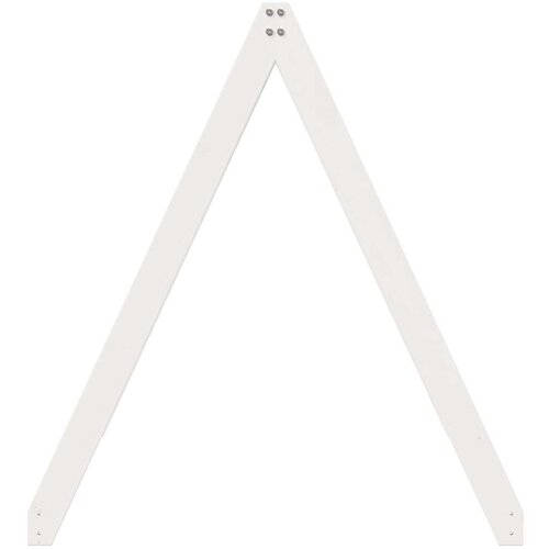 VidaXL krov za dječji krevet bijeli 209x95,5x88 cm masivna borovina Slike