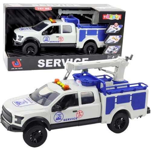  Servisni auto za igru s dizalicom 1:12 - bijelo/plavi Cijene