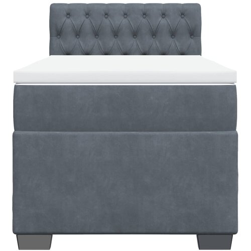 Box spring krevet s madracem tamnosivi 90x200 cm bar&amp;scaron;unasti Slike