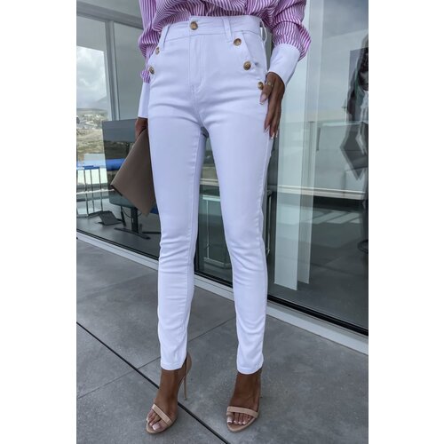 Beloved Amiyah high-waisted jeans hlače bele Cene