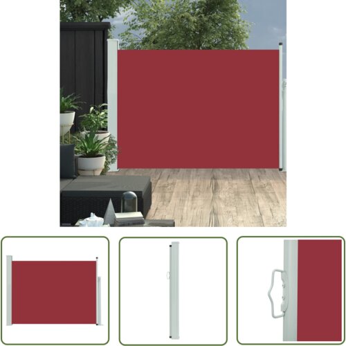  The Living Store Zložljiva stranska tenda za teraso 120x500 cm rdeča - Stranska Tenda, (21743595) Cene