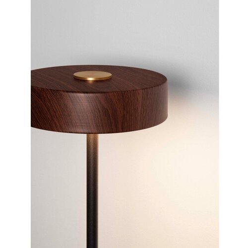 Nova Luce Črna/v temni naravni barvi kovinska LED stoječa svetilka (vi&amp;scaron;ina 135 cm) Thea &amp;ndash; Slike
