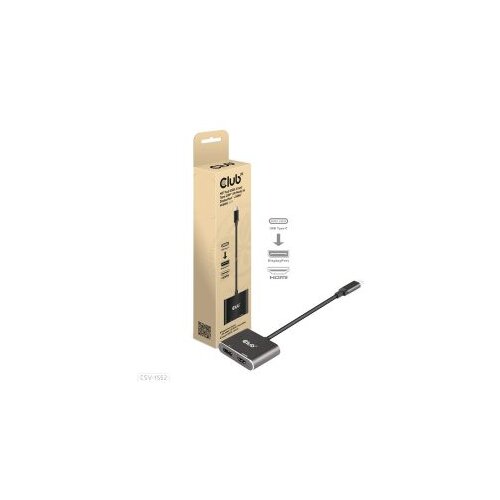 VIDEO adapter Club 3D MST hub USB3.2 Gen2 Type-C(DP Alt-Mode) to DisplayPort + HDMI 4K60Hz M/F CSV-1552 Slike