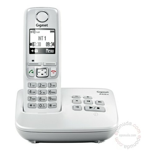 Siemens Gigaset A420A White bežični telefon Slike