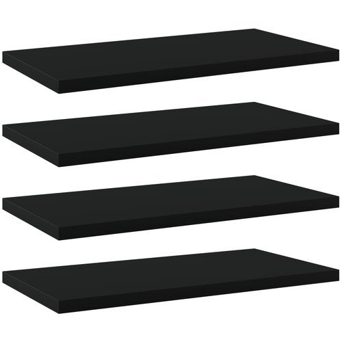 vidaXL Dodatne police za omaro 4 kosi črne 40x20x1,5 cm iverna plošča Cene