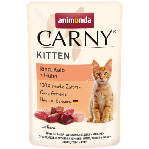 Animonda Carny Kitten vrećice 24 x 85 g - govedina, teletina + piletina
