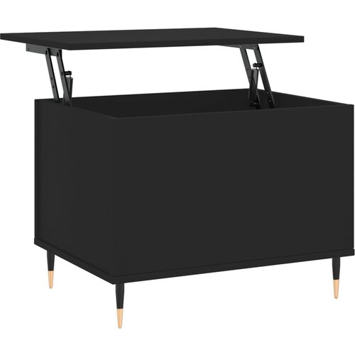 Maison Chic Klubska mizica - kavna mizica - Nizka mizica črna 60x44,5x45 cm inženirski les, (21754381) Slike