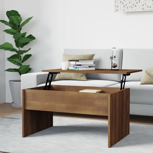 vidaXL stolić za kavu smeđa hrasta 80x50,5x41,5 cm konstruirano drvo